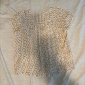 Market & Spruce Cream Blouse with Rust Floral Print